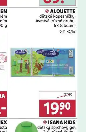 Rossmann Alouette dětské kapesníčky nabídka