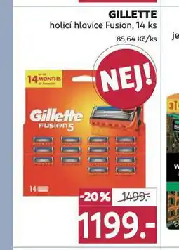 Rossmann Gillette holicí hlavice nabídka