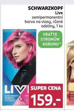Rossmann Schwarzkopf live semipermanentní barva nabídka