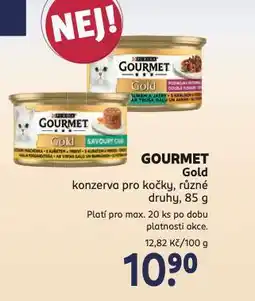 Rossmann Gourmet gold konzerva pro kočky nabídka