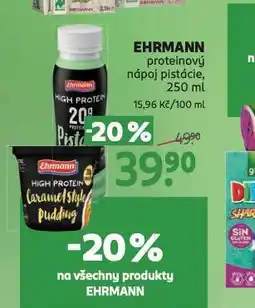 Rossmann Ehrmann proteinový nápoj pistácie nabídka