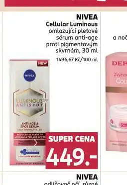 Rossmann Nivea cellular luminous sérum nabídka