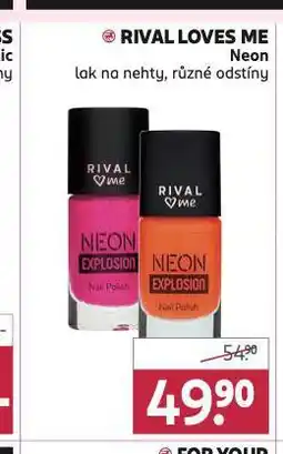 Rossmann Rival loves me neon lak na nehty nabídka