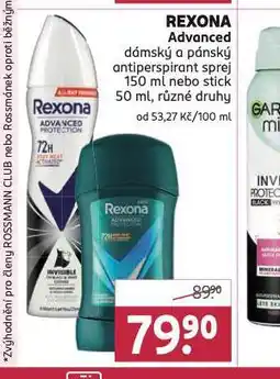 Rossmann Rexona advanced antiperspirant nabídka