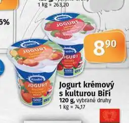 Coop Jogurt krémový s kulturou bifi nabídka