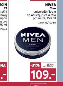 Rossmann Nivea men univerzální krém nabídka