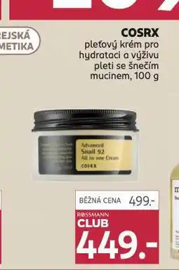 Rossmann Cosrx krém nabídka