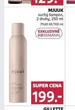 Rossmann Mjuuk suchý šampon nabídka