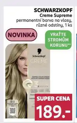 Rossmann Schwarzkopf creme supreme permanentní barva na vlasy nabídka
