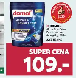Rossmann Domol all-in-one extra power kapsle do myčky nabídka