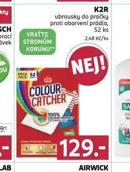 Rossmann K2r ubrousky do pračky proti obarvení prádla nabídka