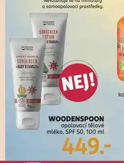 Rossmann Woodenspoon opalovací tělové mléko nabídka