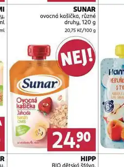 Rossmann Sunar ovocná kašička nabídka