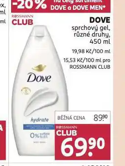 Rossmann Dove sprchový gel nabídka