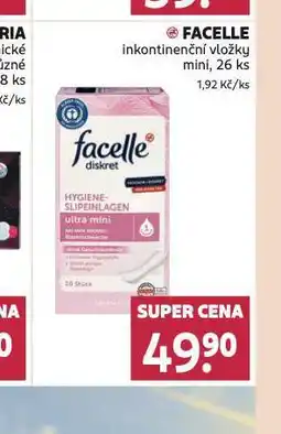 Rossmann Facelle inkontinenční vložky nabídka