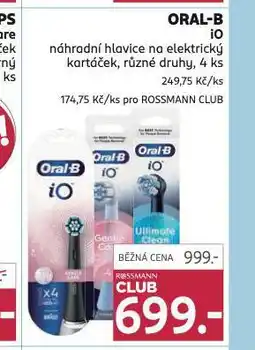 Rossmann Oral-b náhradní hlavice na elektrický kartáček nabídka