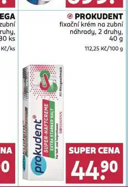Rossmann Prokudent fixační krém na zubní náhrady nabídka