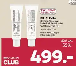 Rossmann Dr. althea krém nabídka