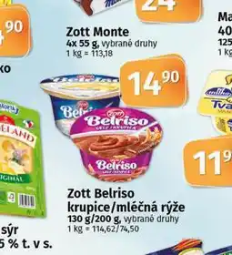 Coop Zott belriso mléčná rýže nabídka