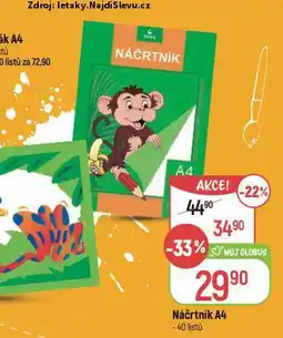 Globus Náčtrník a4 nabídka