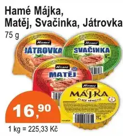 COOP DISKONT Hamé Májka, Matěj, Svačinka, Játrovka nabídka