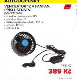 Auto Kelly Ventilátor 12 v fanfan, příslušnství nabídka