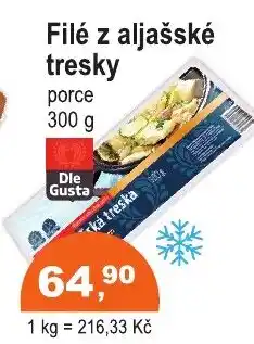 COOP DISKONT Filé z aljašské tresky porce nabídka