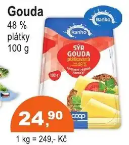 COOP DISKONT Ranko Gouda 48 % plátky nabídka