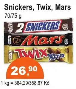 COOP DISKONT Snickers, Twix, Mars nabídka