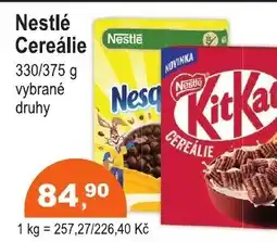 COOP DISKONT Nestlé Cereálie nabídka
