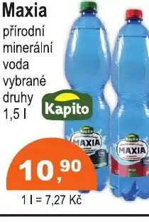 COOP DISKONT Kapito Maxia přírodní minerální voda nabídka