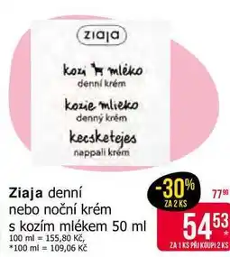 Teta Ziaja denní nebo noční krém s kozím mlékem 50 ml nabídka