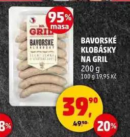 Penny Market BAVORSKÉ KLOBÁSKY NA GRIL, 200 g nabídka