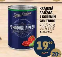 Penny Market KRÁJENÁ RAJČATA S KOŘENÍM SAN FABIO, 400/260 g nabídka