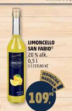Penny Market LIMONCELLO SAN FABIO 20% alk., 0,5 l nabídka