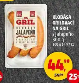 Penny Market KLOBÁSA GRILOVACÍ NA GRIL s jalapeño, 300 g nabídka