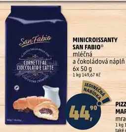Penny Market MINICROISSANTY SAN FABIO mléčná a čokoládová náplň, 6x 50 g nabídka