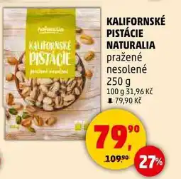 Penny Market KALIFORNSKÉ PISTÁCIE NATURALIA pražené nesolené, 250 g nabídka