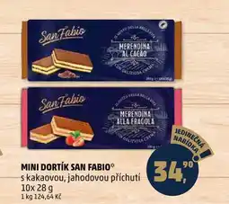 Penny Market MINI DORTÍK SAN FABIO s kakaovou, jahodovou příchutí, 10x 28 g nabídka