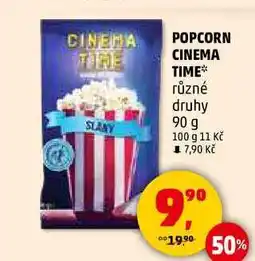 Penny Market POPCORN CINEMA TIME různé druhy, 90 g nabídka