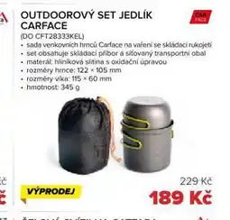 Auto Kelly Outdoorový set jedlík carface nabídka