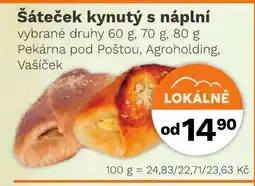 Konzum Šáteček kynutý s náplní nabídka
