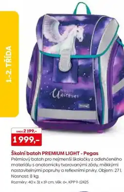 Pompo Školní batoh PREMIUM LIGHT - Pegas nabídka