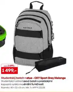 Pompo Studentský batoh + etue - OXY Sport Grey Melange nabídka