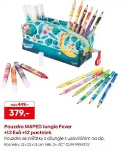 Pompo Pouzdro MAPED Jungle Fever +12 fixů +12 pastelek nabídka