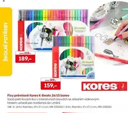 Pompo Fixy prémiové Kores K-Beats 26/15 barev nabídka