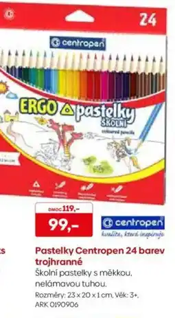 Pompo Pastelky Centropen 24 barev trojhranné nabídka