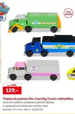 Pompo Tlapková patrola Die-Cast Big Trucks náklaďáky nabídka