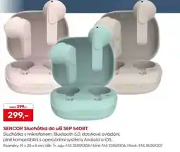 Pompo SENCOR Sluchátka do uší SEP 540BT nabídka