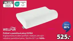 JYSK WELLPUR Polštář z paměťové pěny KVINA nabídka